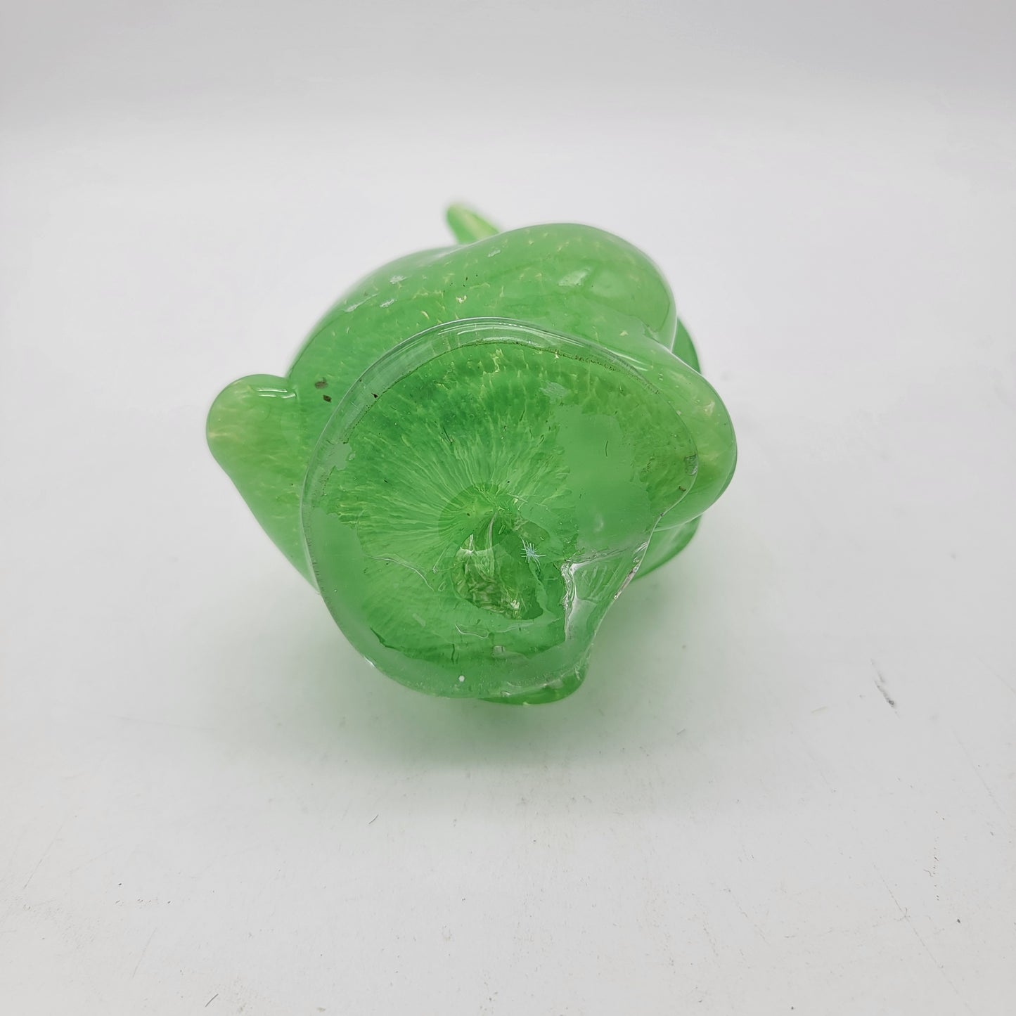 Art Glass Bunny Green