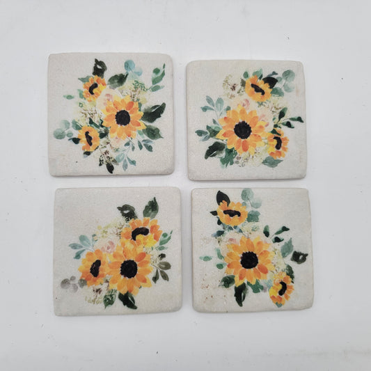 Set of 4 Daisy Coasters