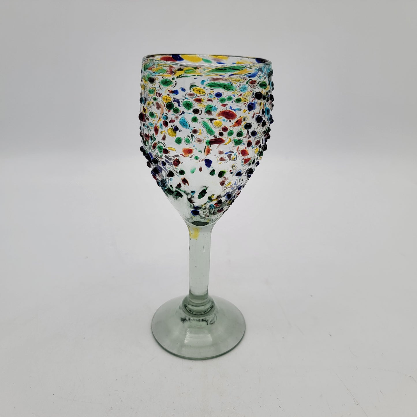 Set of 6 Confetti Glass Wine Glasses