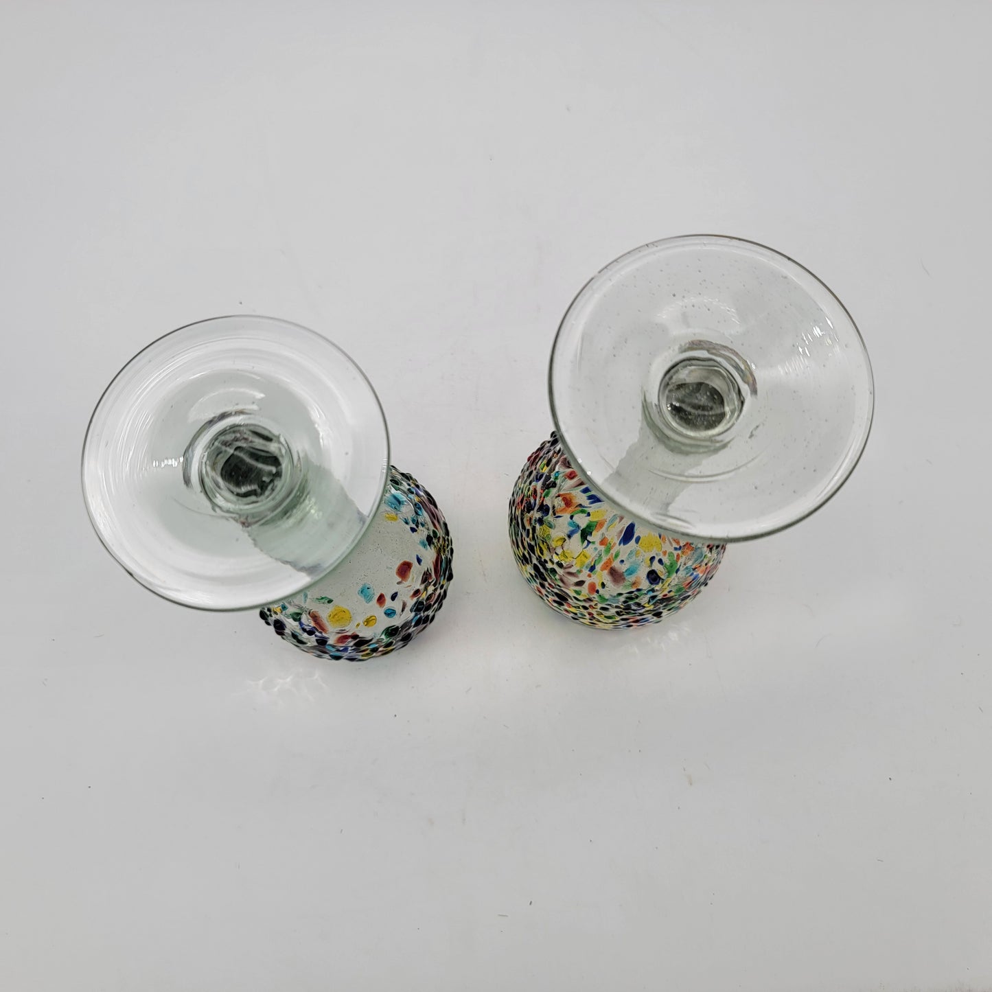 Set of 6 Confetti Glass Wine Glasses