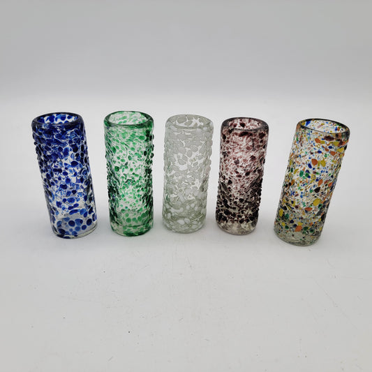 Set of 5 Confetti Glass Shot Glasses