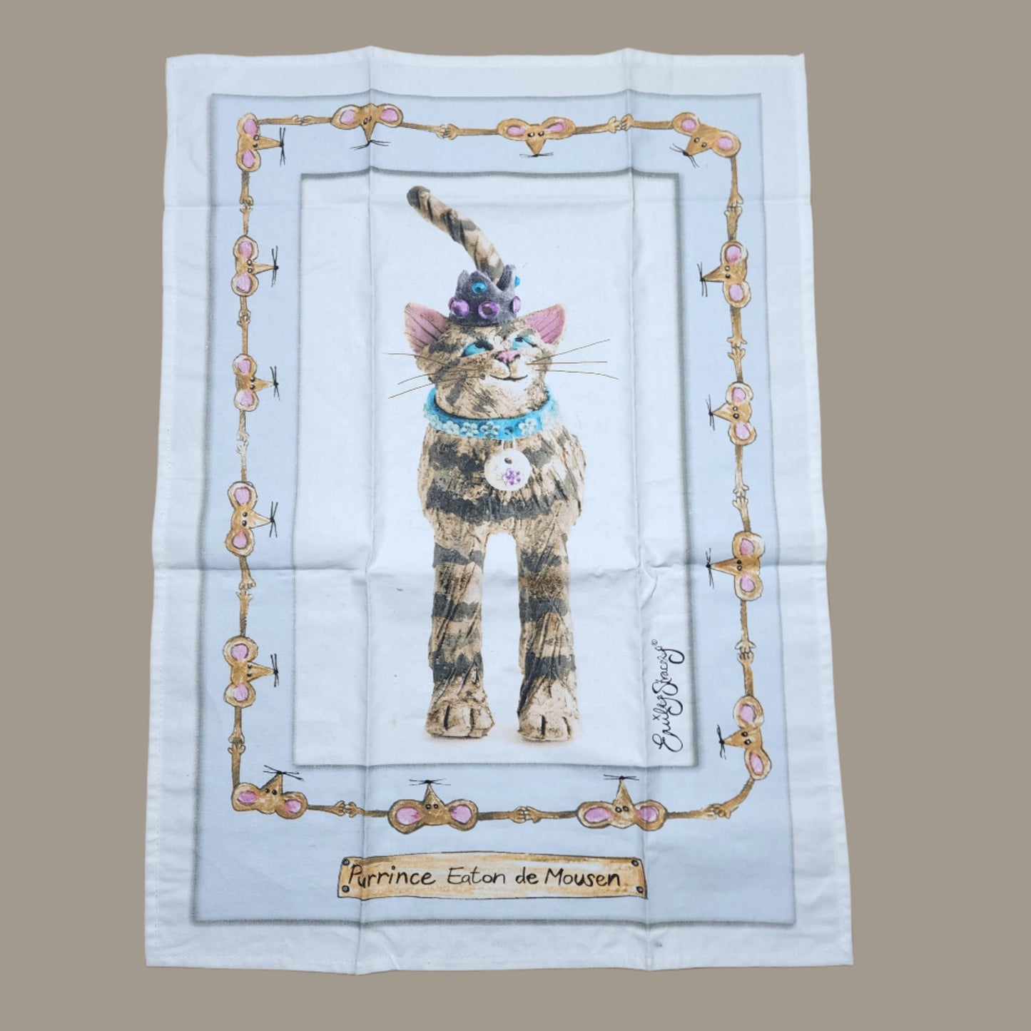 The Royal Furmily Pawtraits Purrince Eaton De Mousen Tea Towel