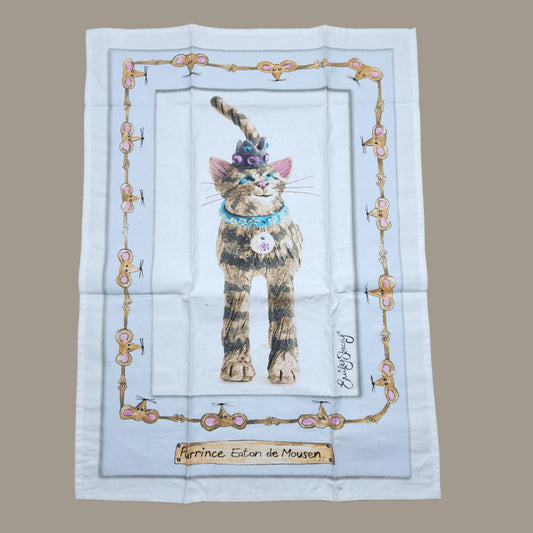 The Royal Furmily Pawtraits Purrince Eaton De Mousen Tea Towel