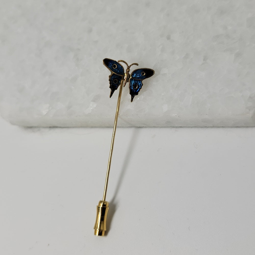 Blue Butterfly Stick Pin