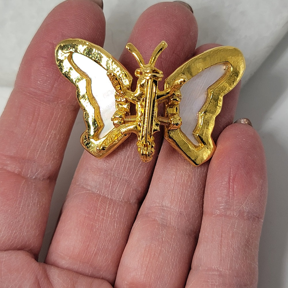 Butterfly Brooch with Movement