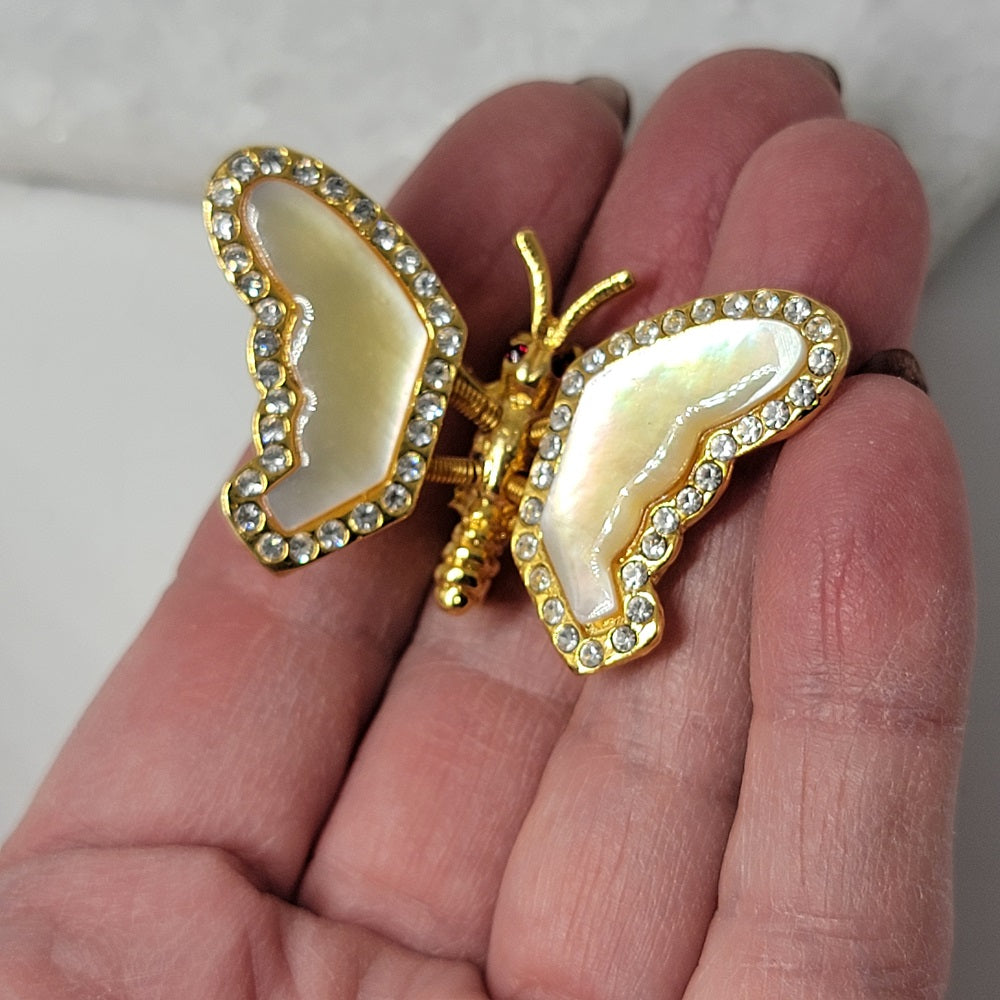 Butterfly Brooch with Movement