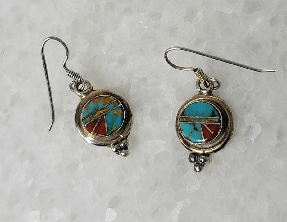 Sterling Turquoise Native American Earrings