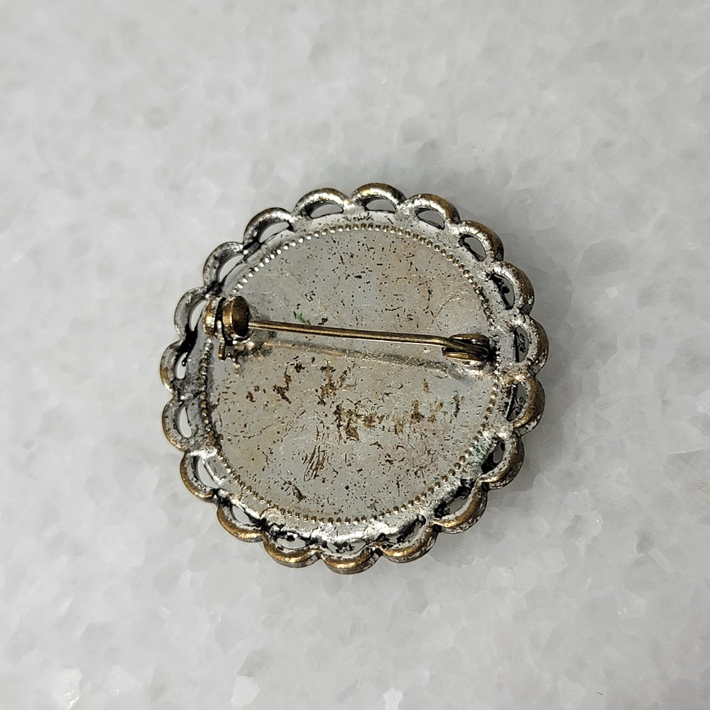 Green Connemara Marble Brooch