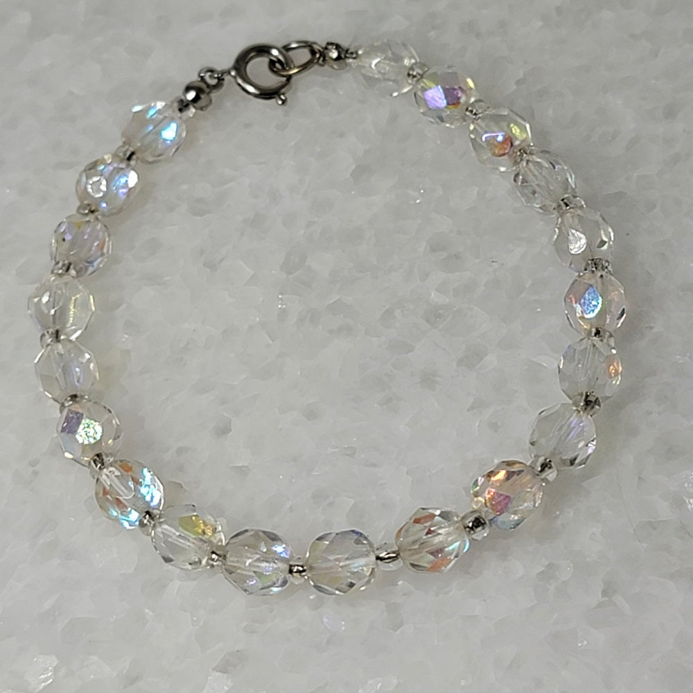 Aurora Borealis Crystal Beaded Bracelet