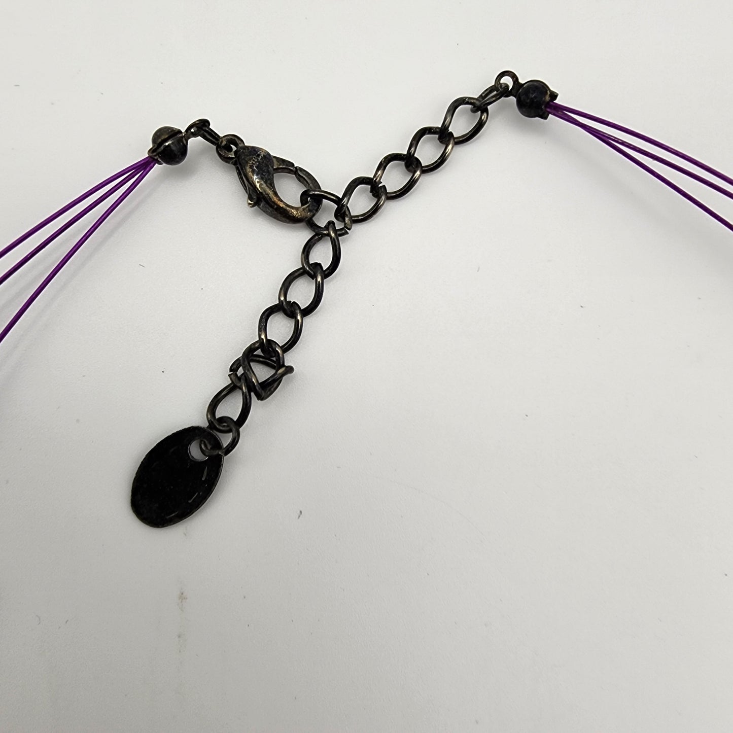 Purple Beaded Dragonfly Necklace