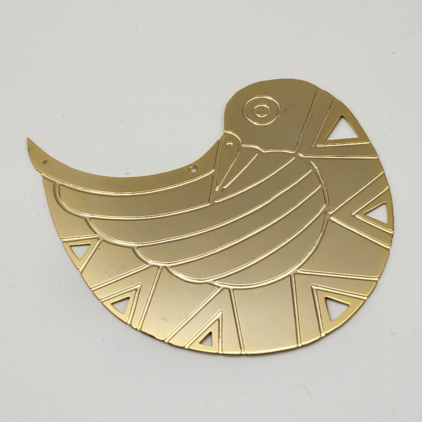 Laurel Burch celestial Dove Gold Tone Christmas Ornament