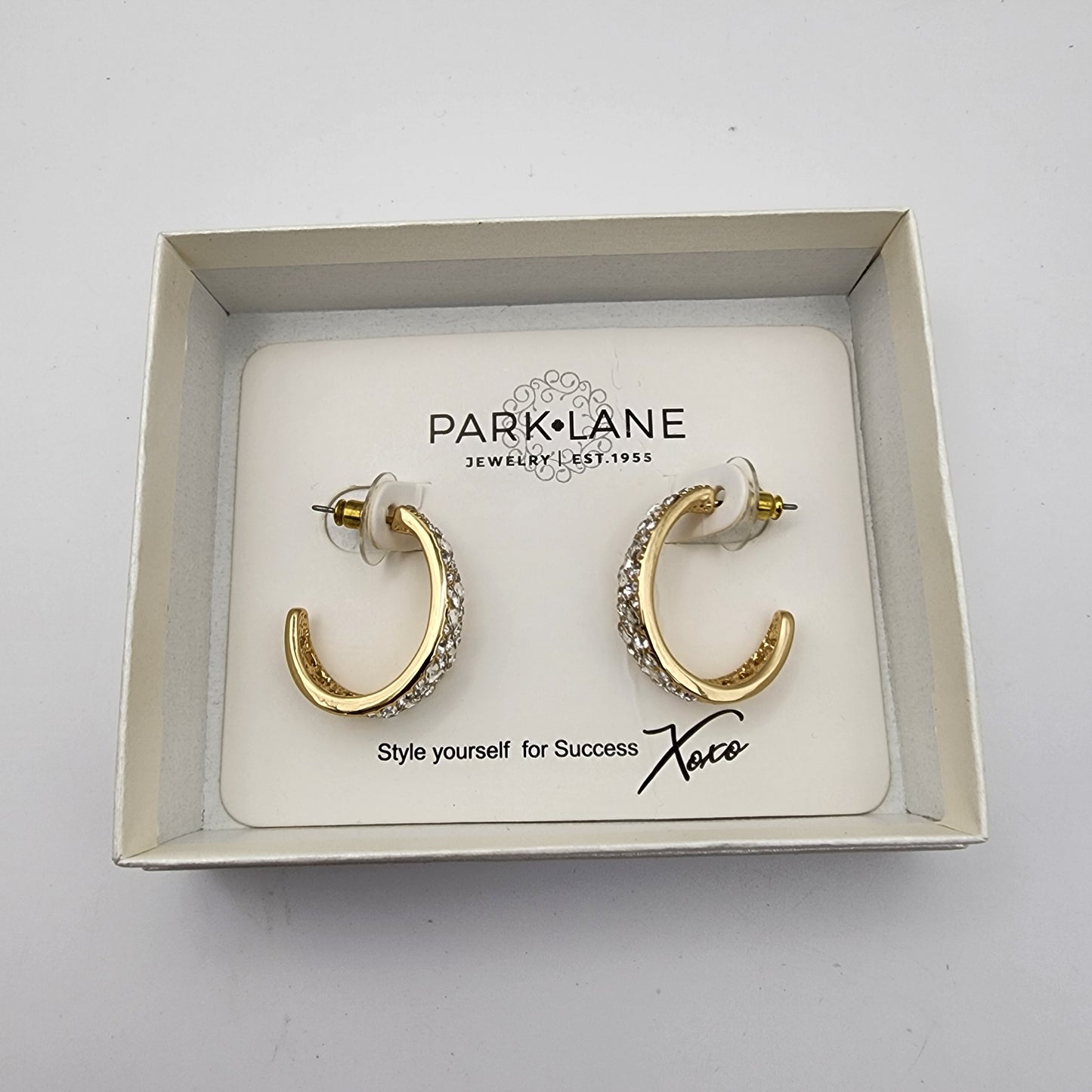 Park Lane Rhinestone Hoop Earrings