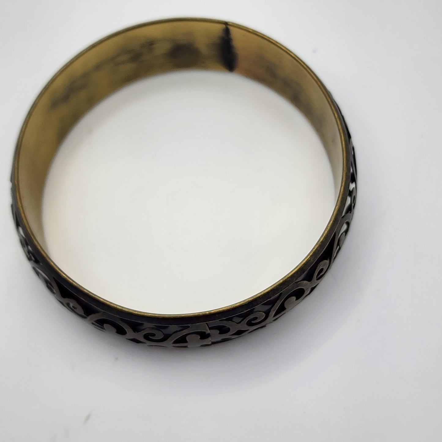 Brass Cut Out Bangle Bracelet