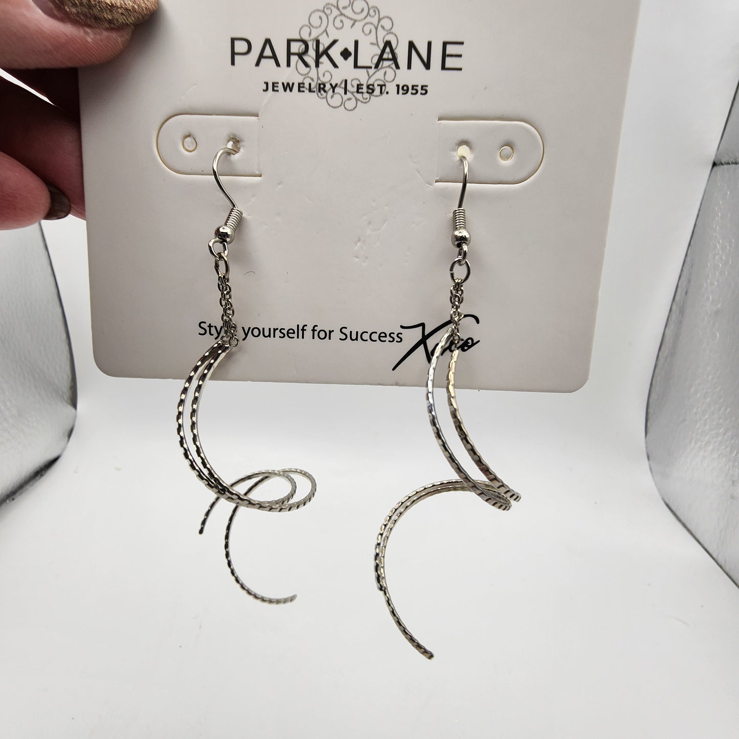 Park Lane Spiral Silvertone Earrings