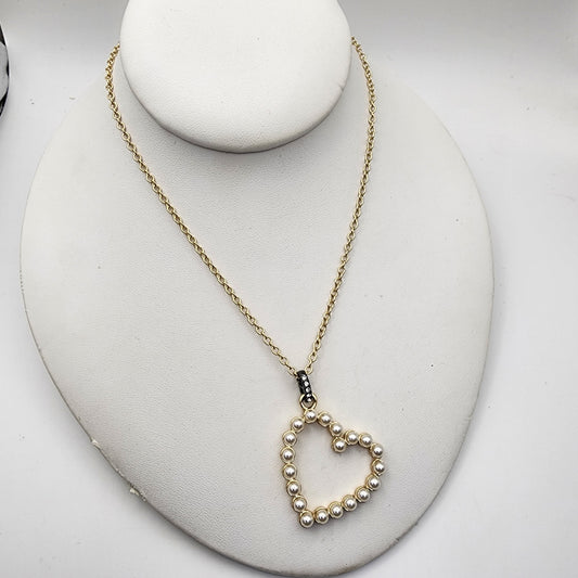 Park Lane Pearl Heart Necklace NEW