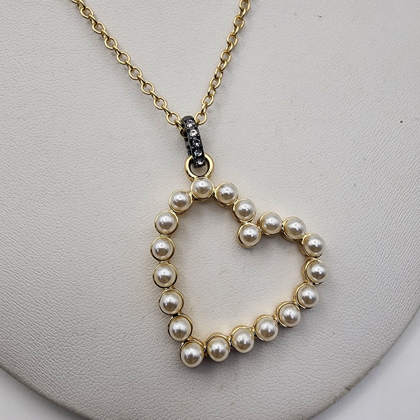 Park Lane Pearl Heart Necklace NEW