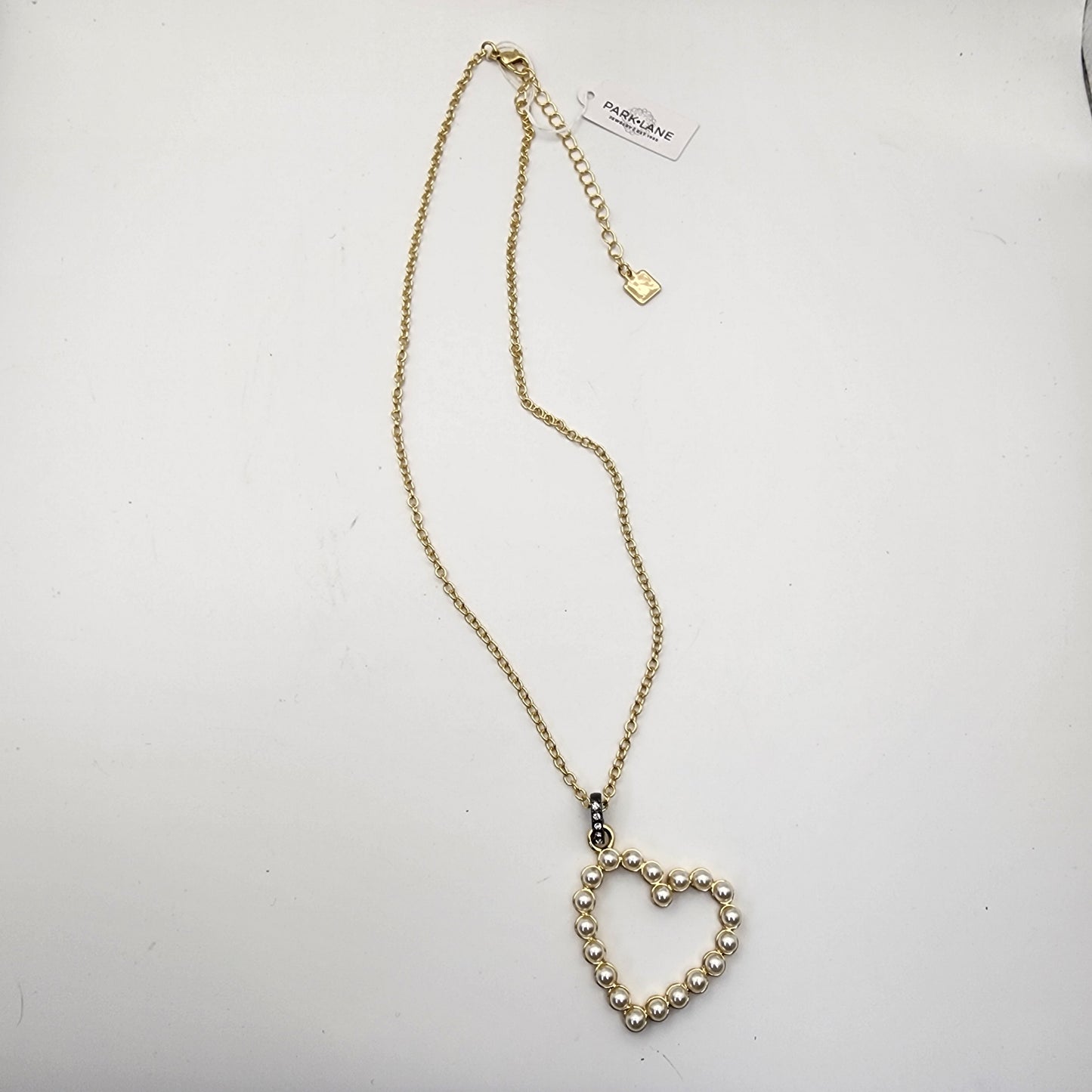 Park Lane Pearl Heart Necklace NEW