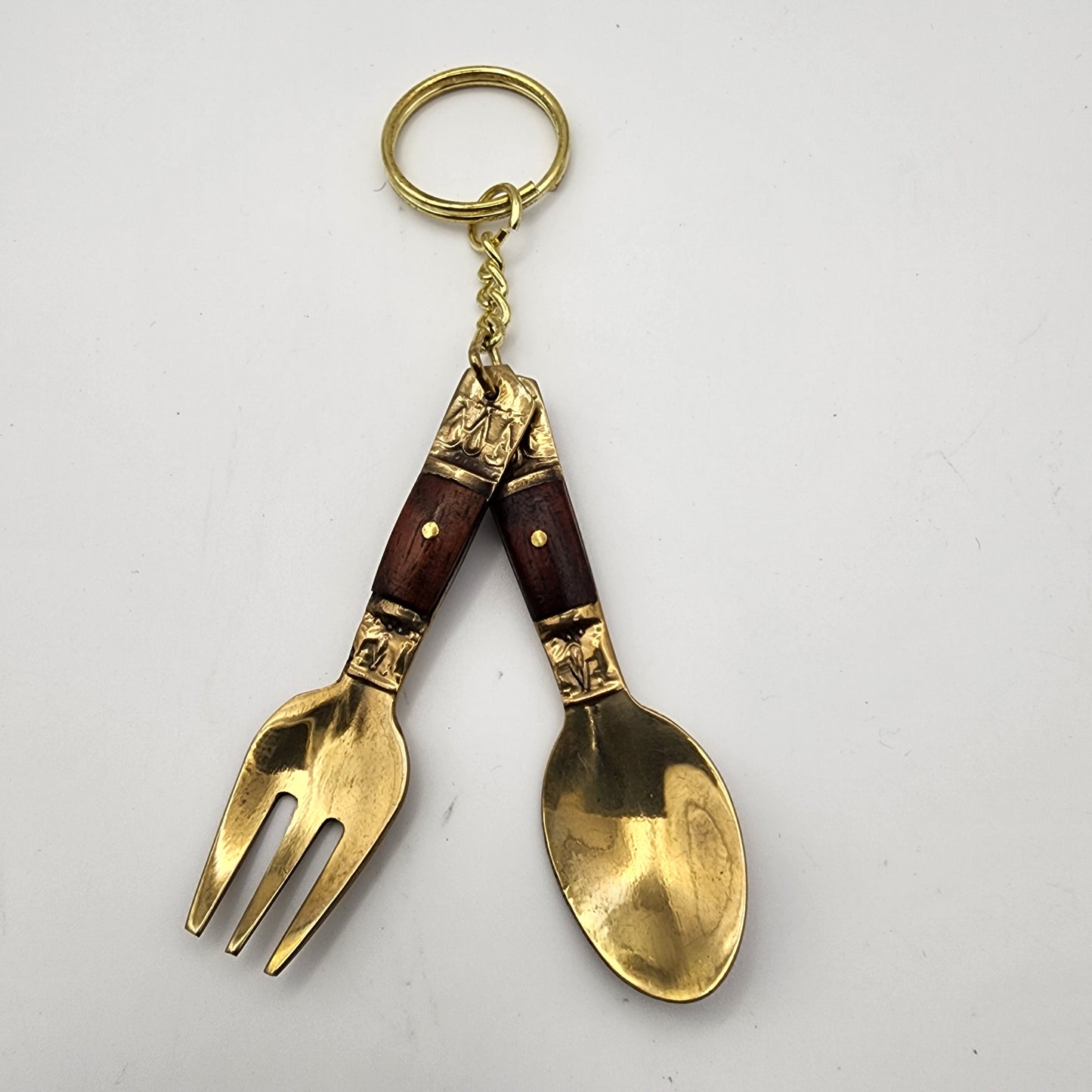 Vintage Fork and Spoon Keychain