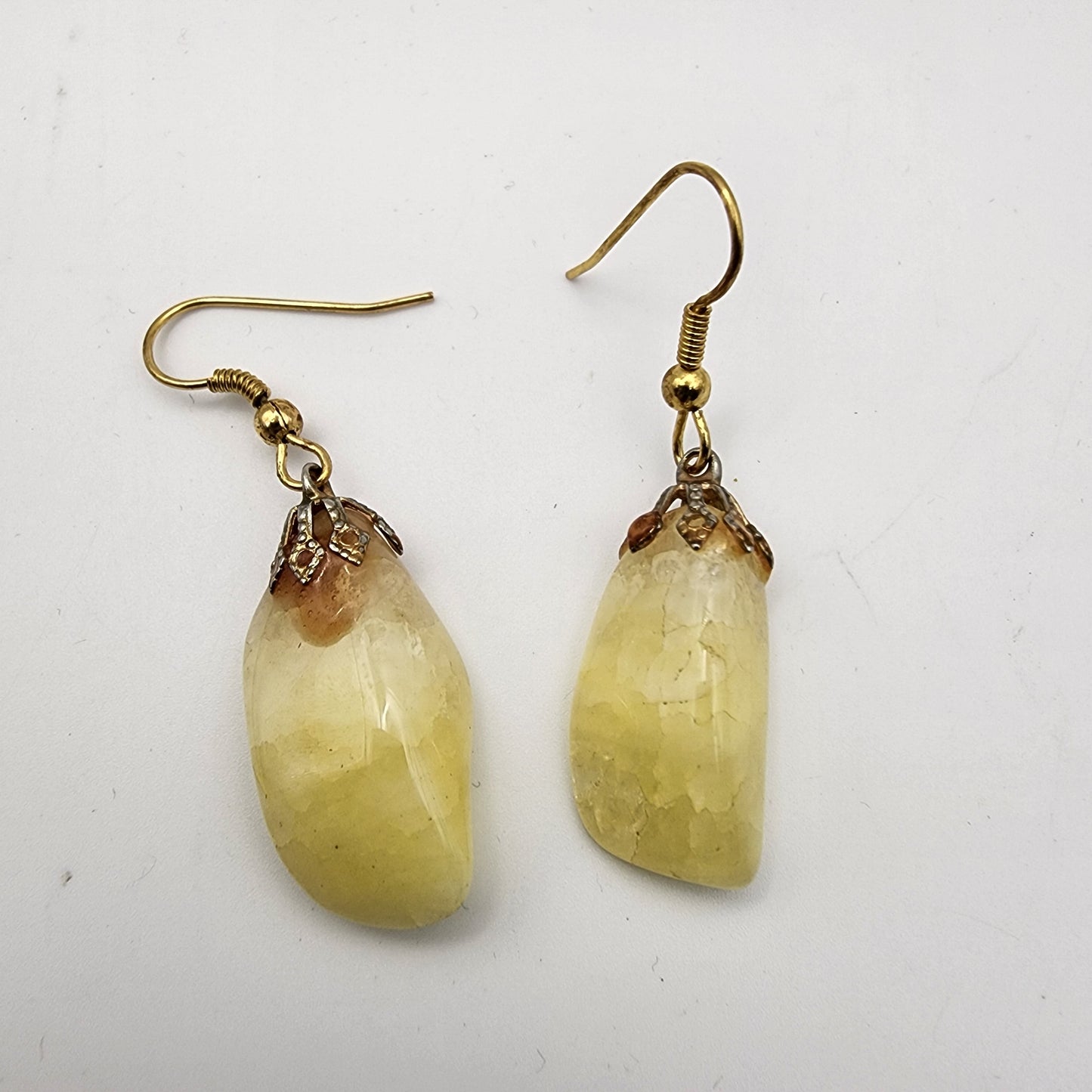 Yellow Quartz Stone Earrings