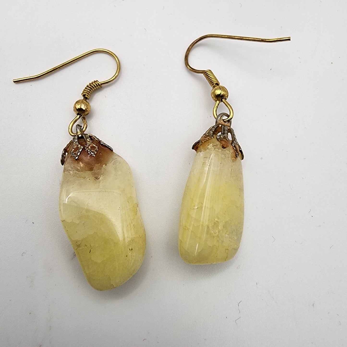 Yellow Quartz Stone Earrings