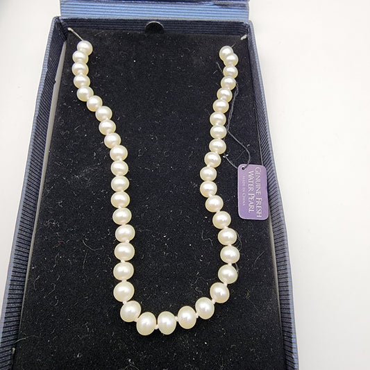 Sterling Silver 925 Genuine Fresh Water Pearl Necklace