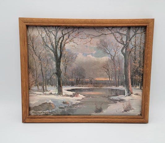 Vintage Robert Woods Seasons Print Winter Morn