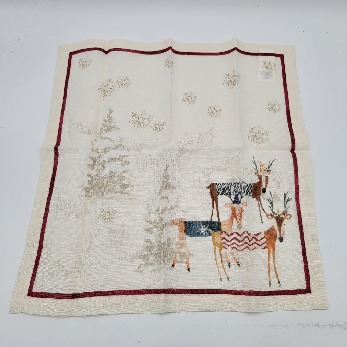 Pair of Williams Sonoma Deer Dish Towels