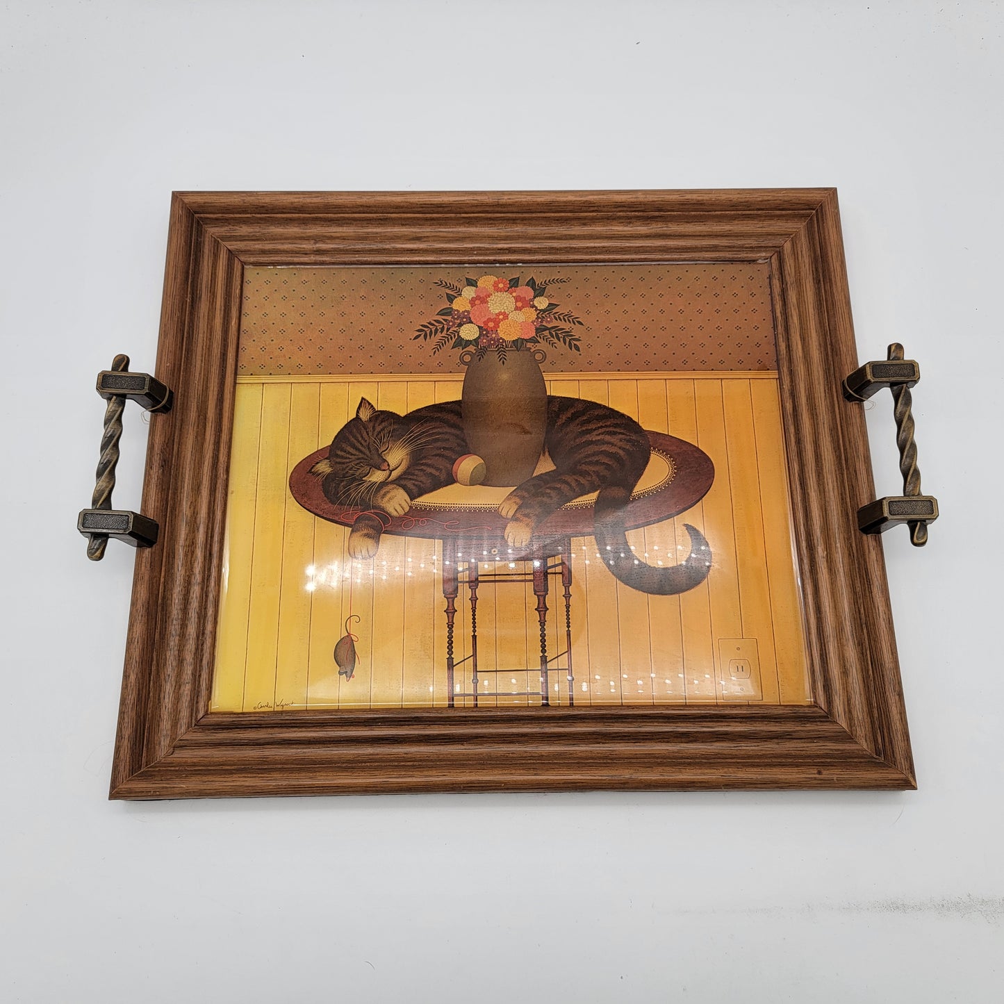 Charles Wysocki Cat Serving Tray