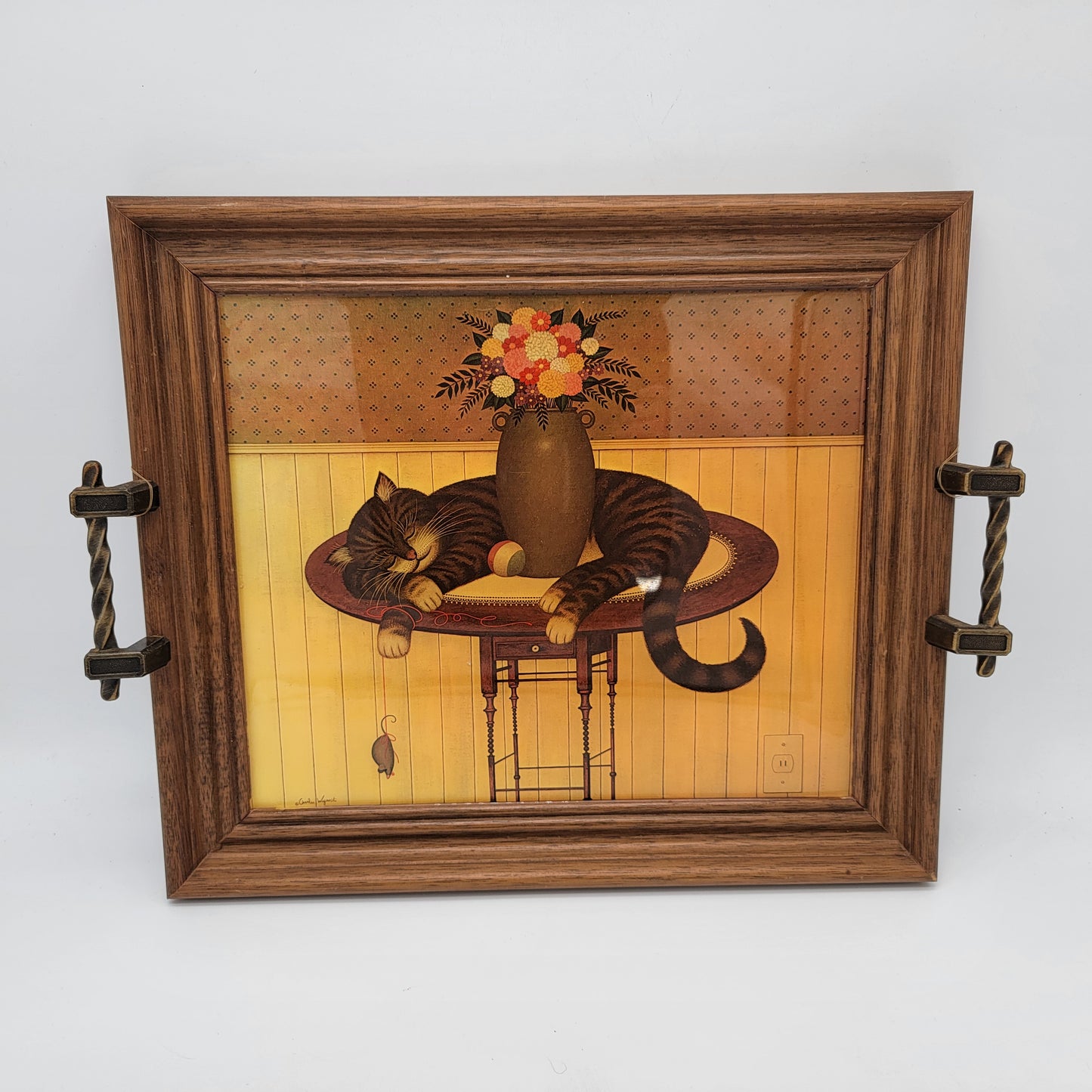 Charles Wysocki Cat Serving Tray