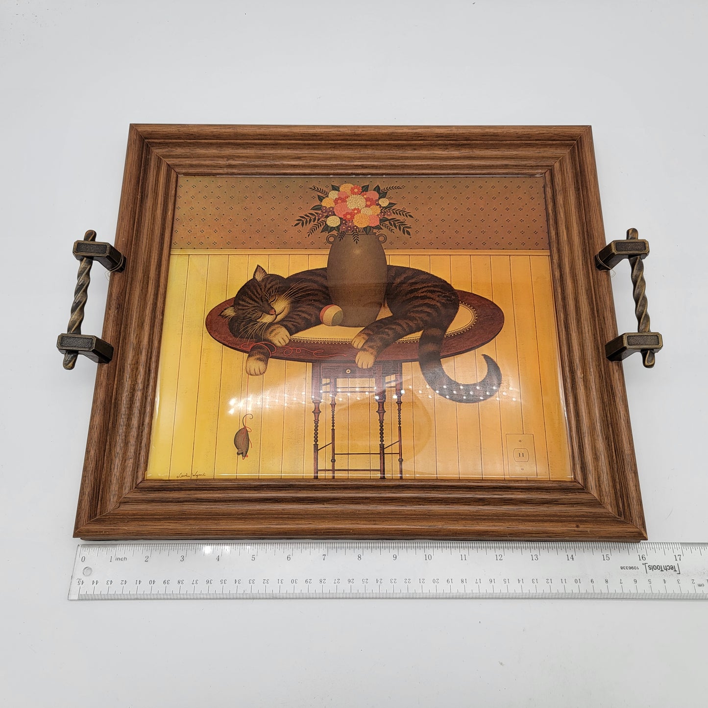 Charles Wysocki Cat Serving Tray