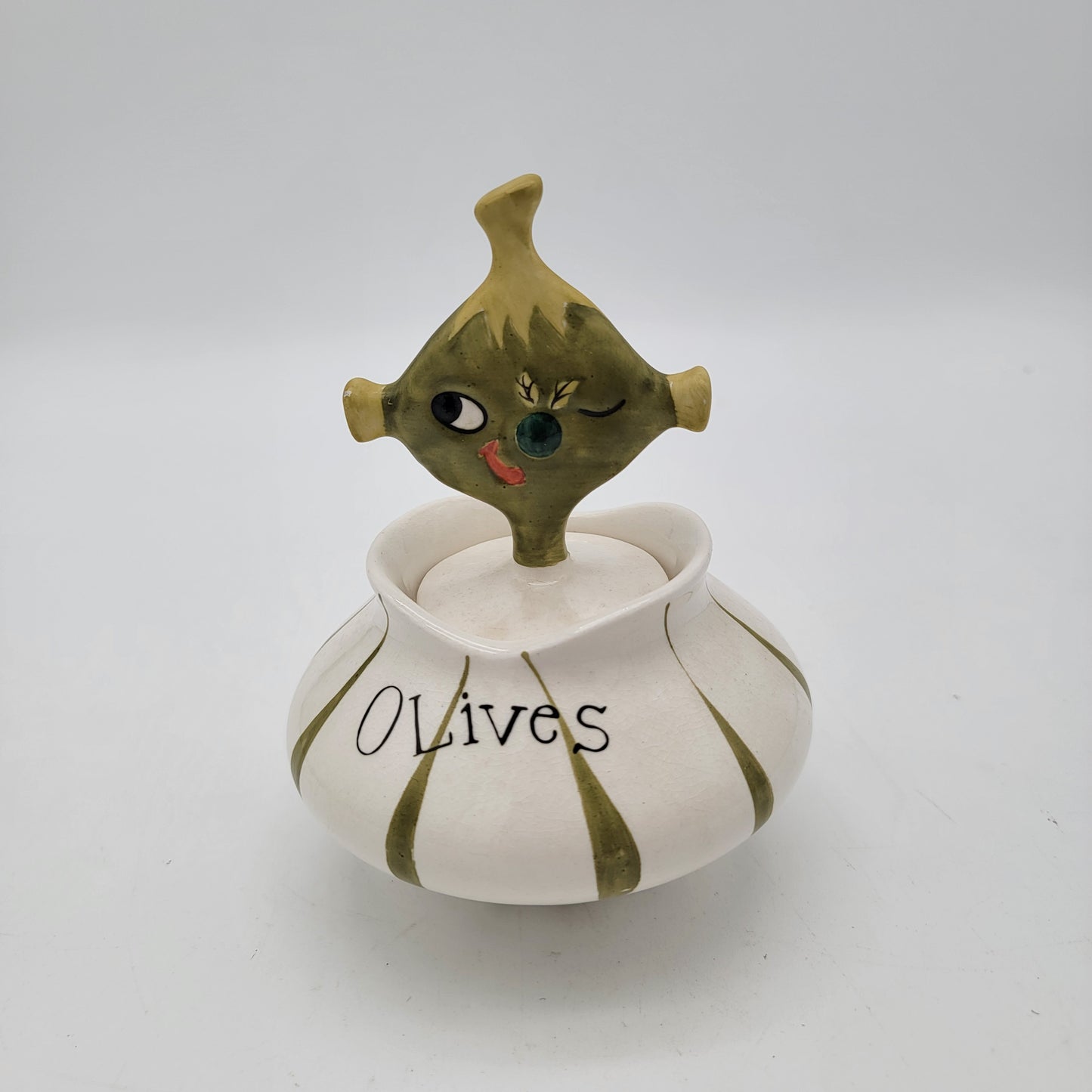 Holt Howard Olives Condiment Jar - as found