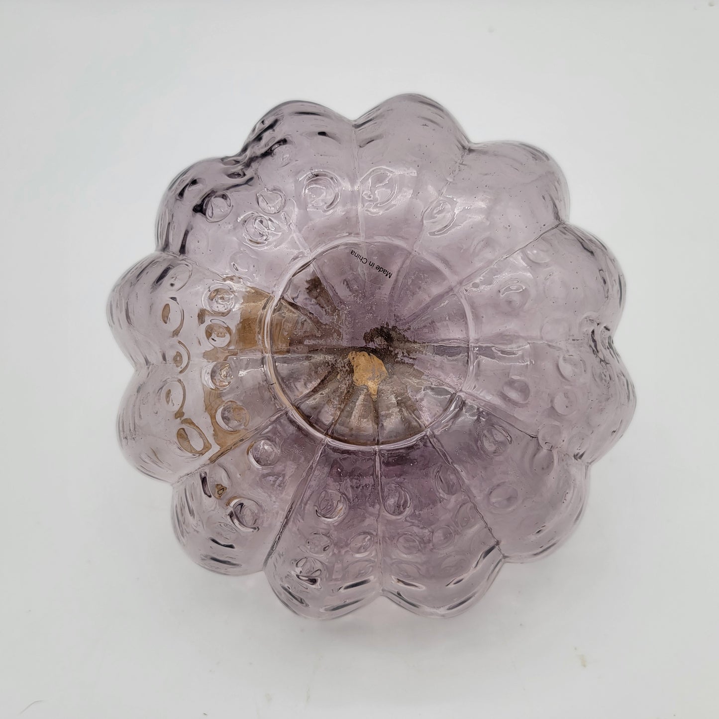 Amethyst Purple Art Glass Pumpkin