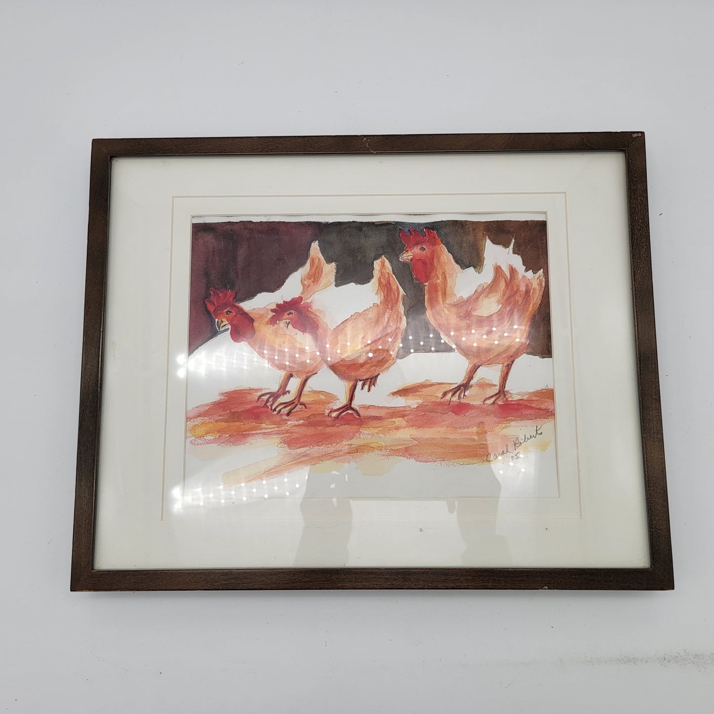 Original Painting with Chickens