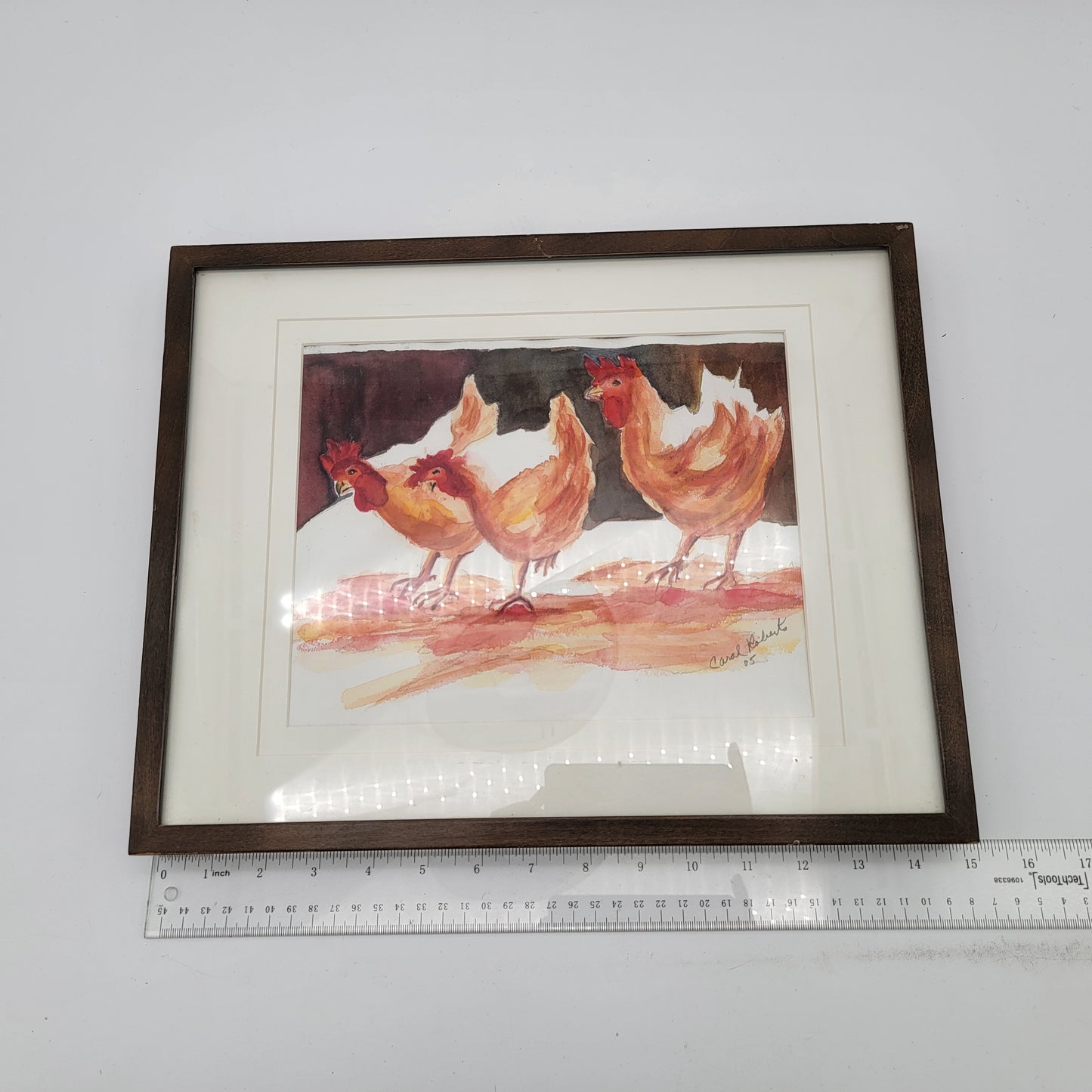 Original Painting with Chickens