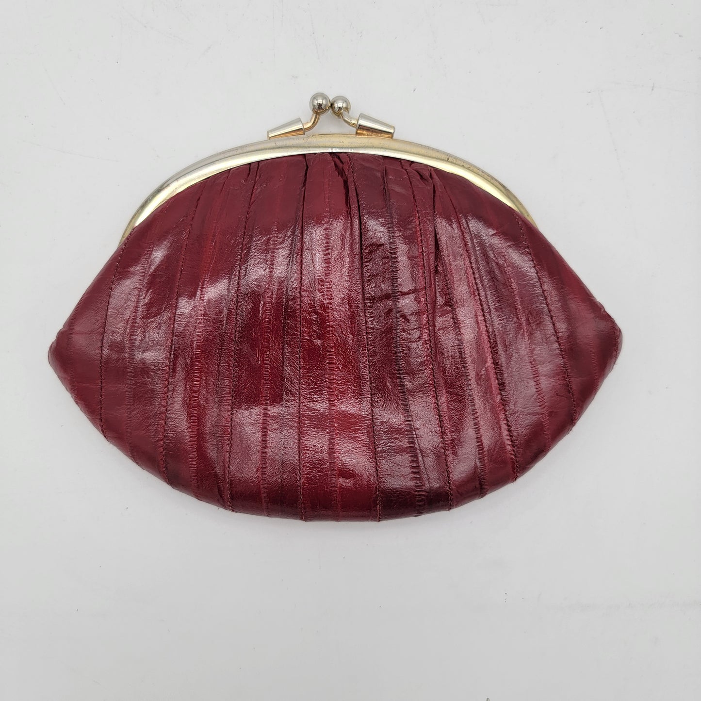 Burgundy Eelskin Coin Purse