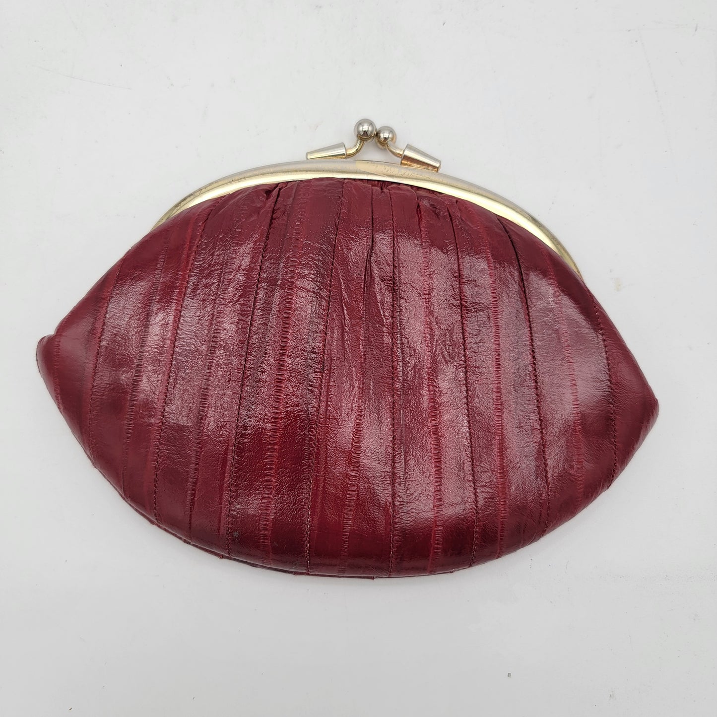 Burgundy Eelskin Coin Purse