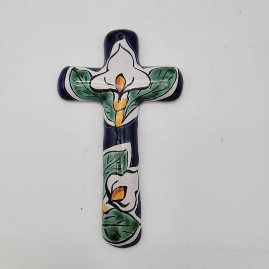 Talavera Mexico Pottery Cross