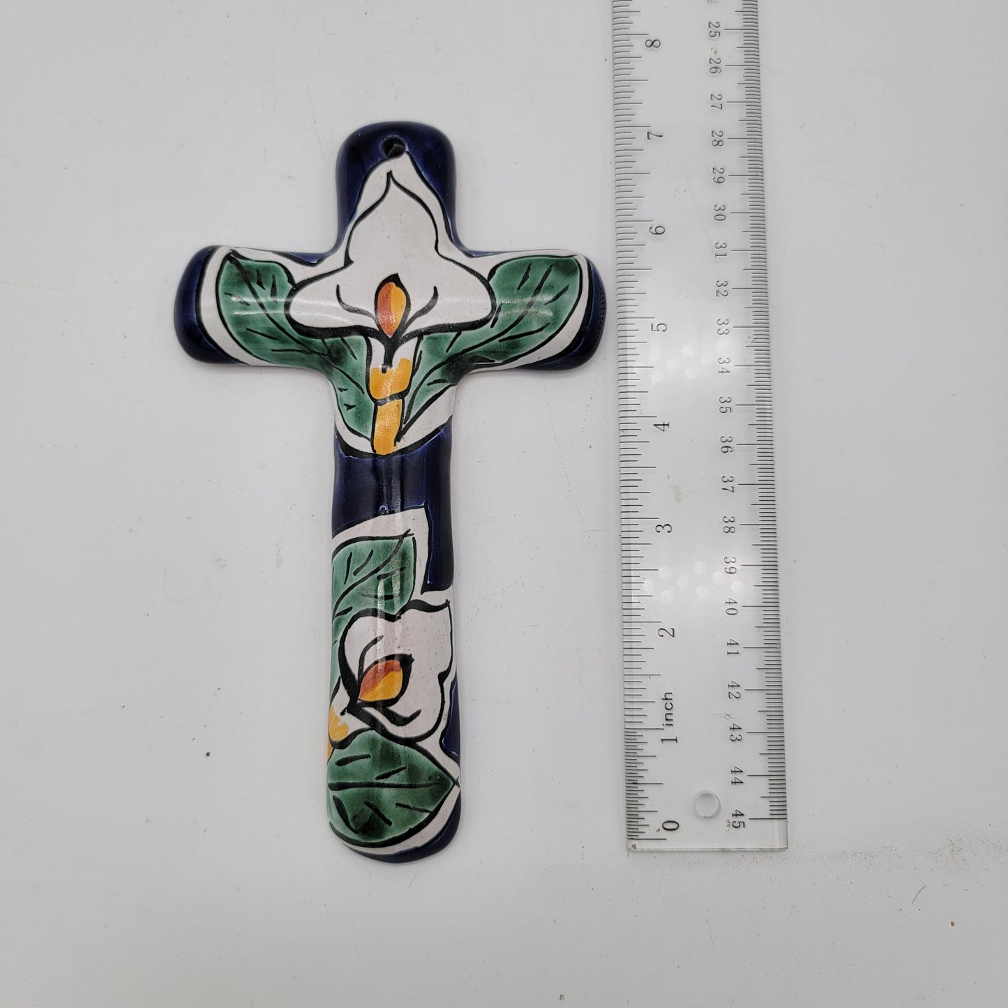 Talavera Mexico Pottery Cross