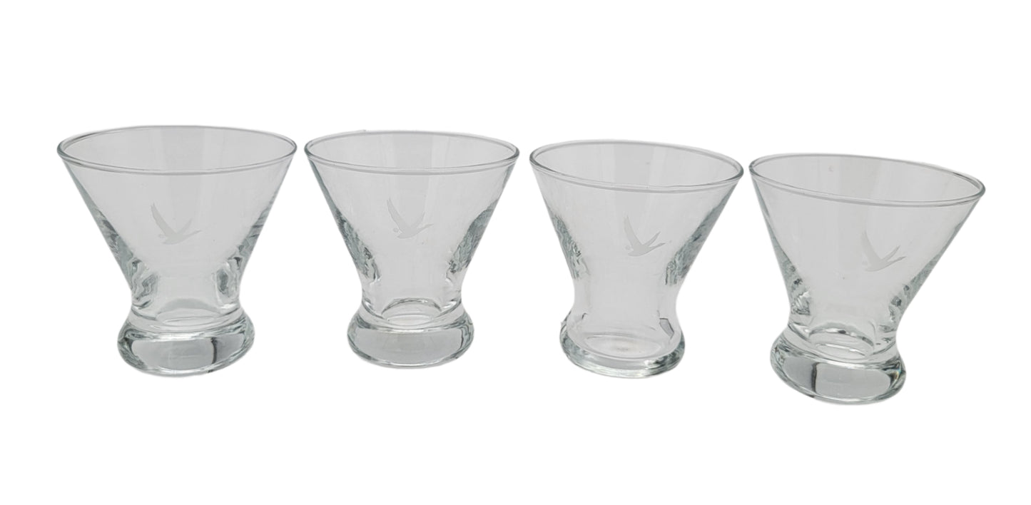 Grey Goose Stemless Martini Glasses Set of 4