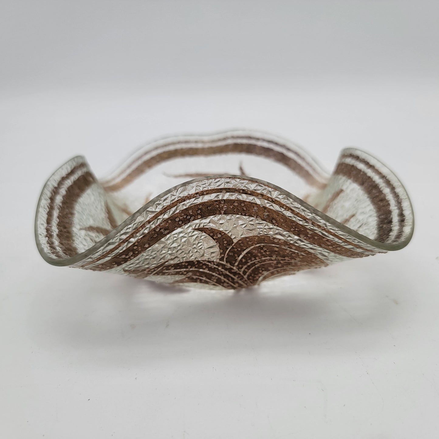 Mid Century Dorothy Thorpe Textured Glass Bowl