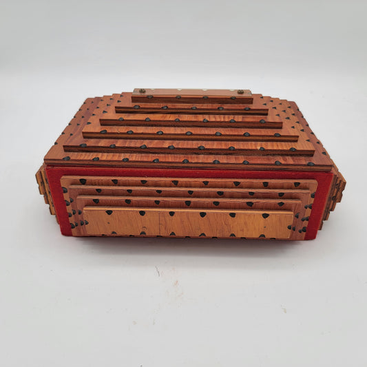 1930's Large Tramp Art Jewelry Box