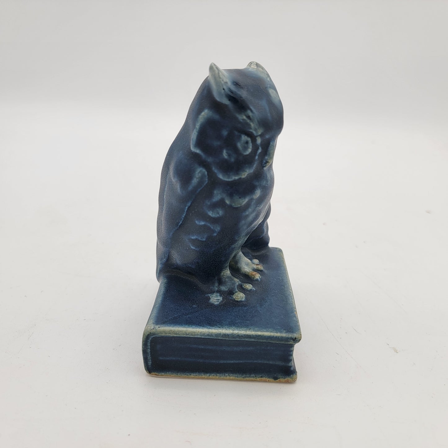 1920's Rookwood Pottery Owl Bookends Blue