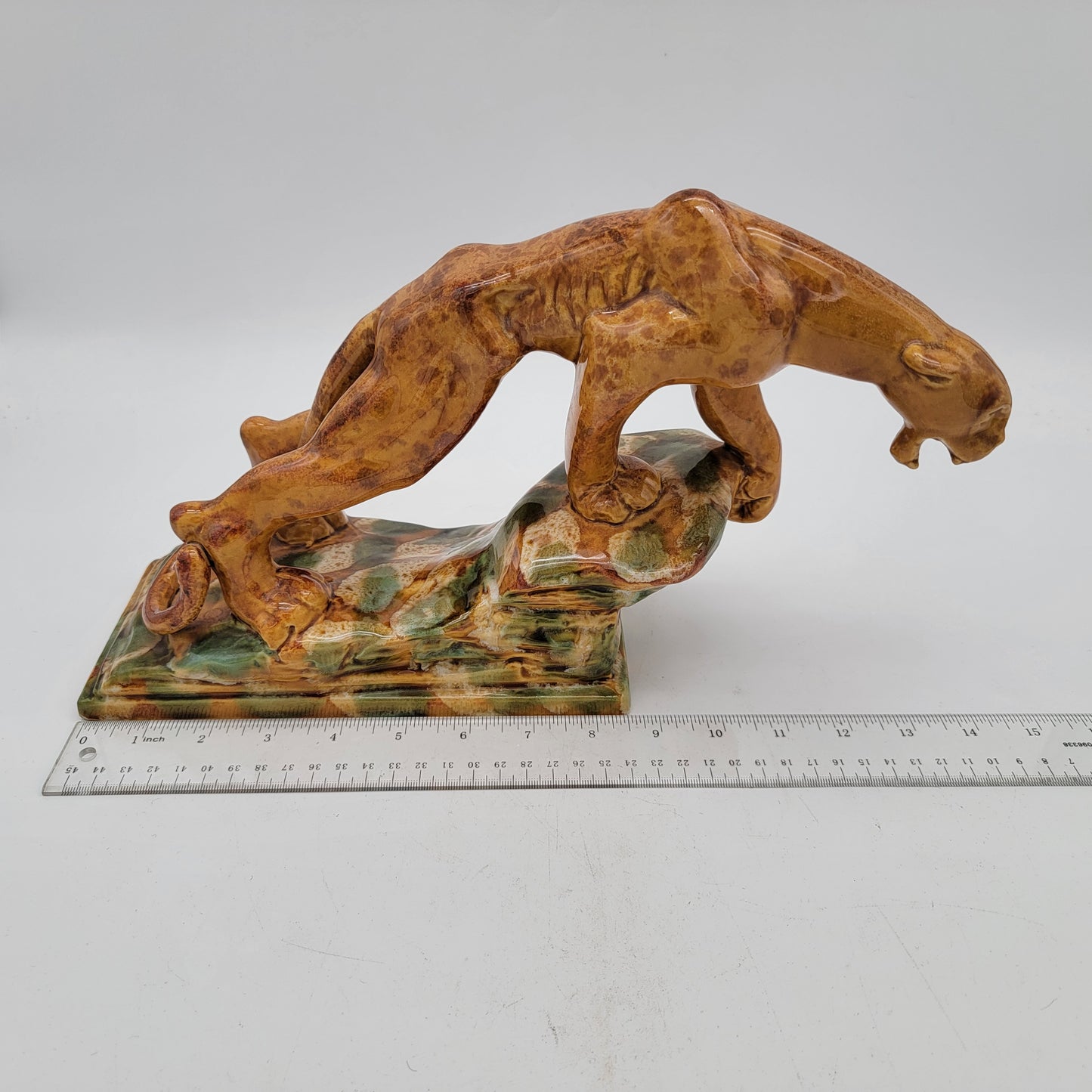 Royal Haeger Tiger Leopards and Planter Centerpiece