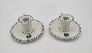 Pair of 1920's Syracuse China Candle Holders