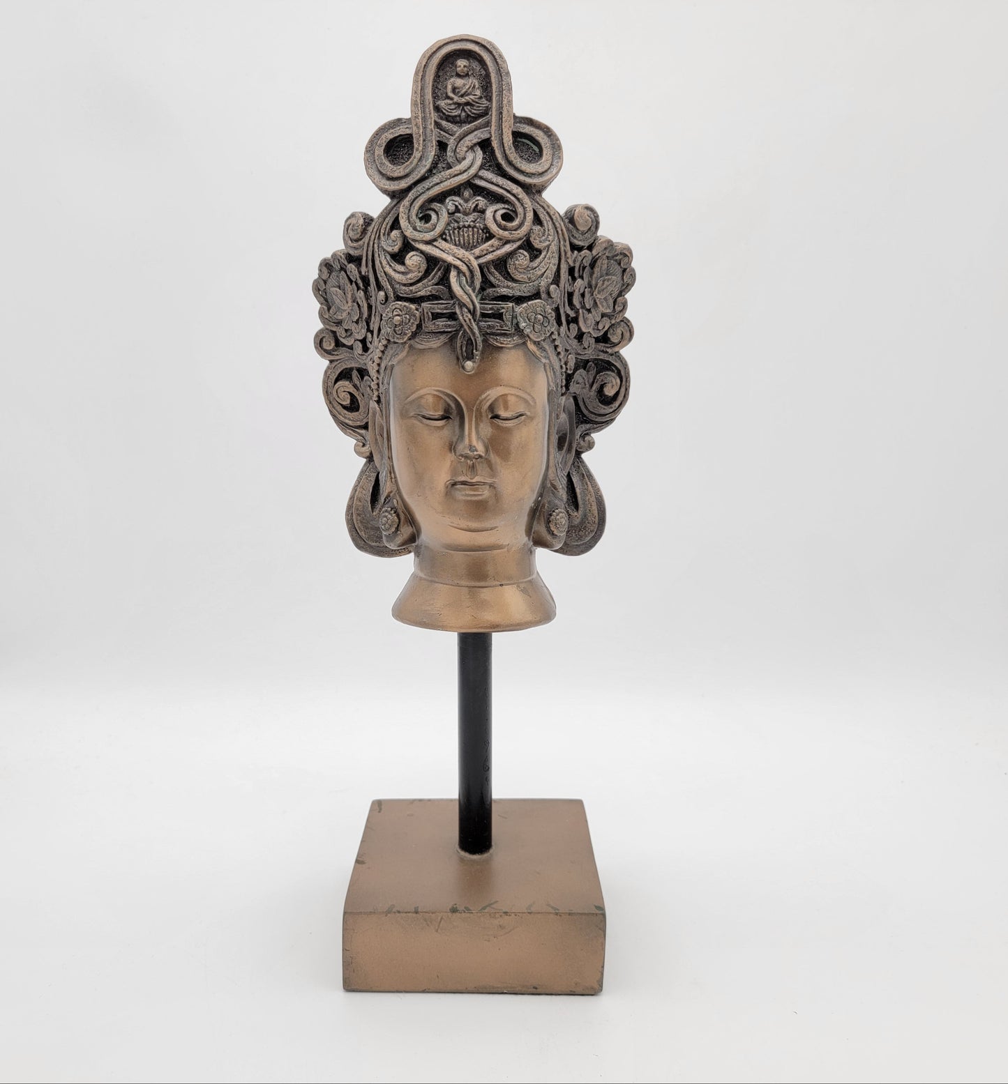 Tibetan Buddha Head on Pedestal