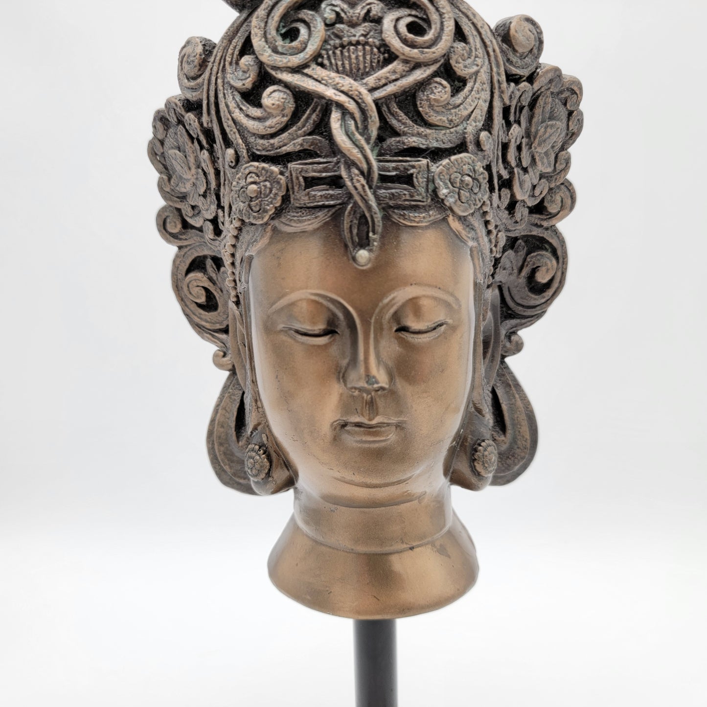 Tibetan Buddha Head on Pedestal