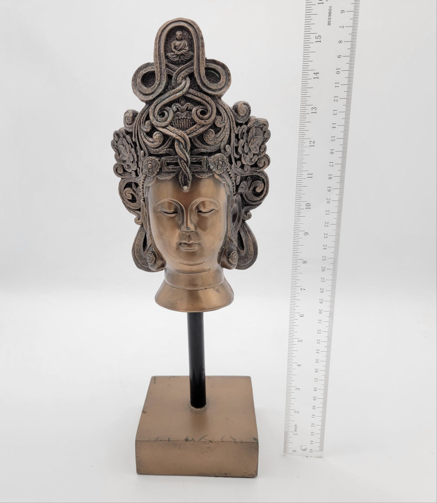 Tibetan Buddha Head on Pedestal