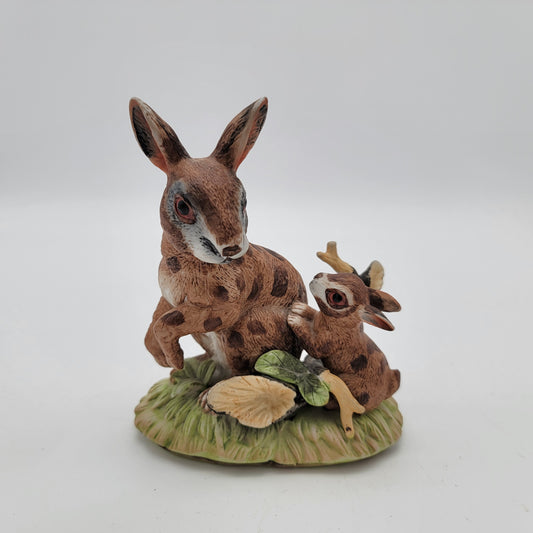 J Byron Spotted Bunnies Figurine