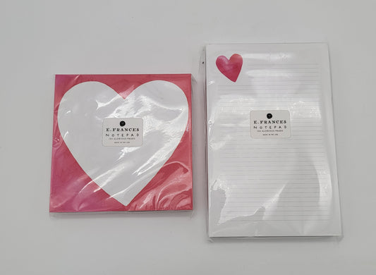 E Francis Heart Notepads - Set of 2