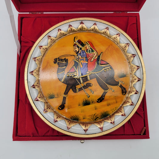 Hand Painted Marble Plate with Camel